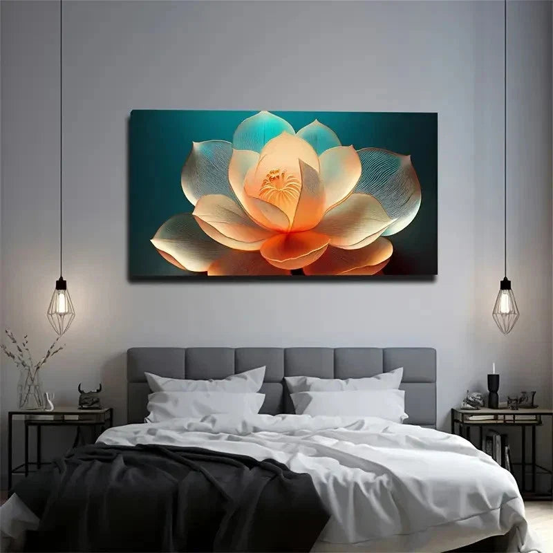Blooming Flowers Wall Art Canvas Office Home Room Framed 120x60cm