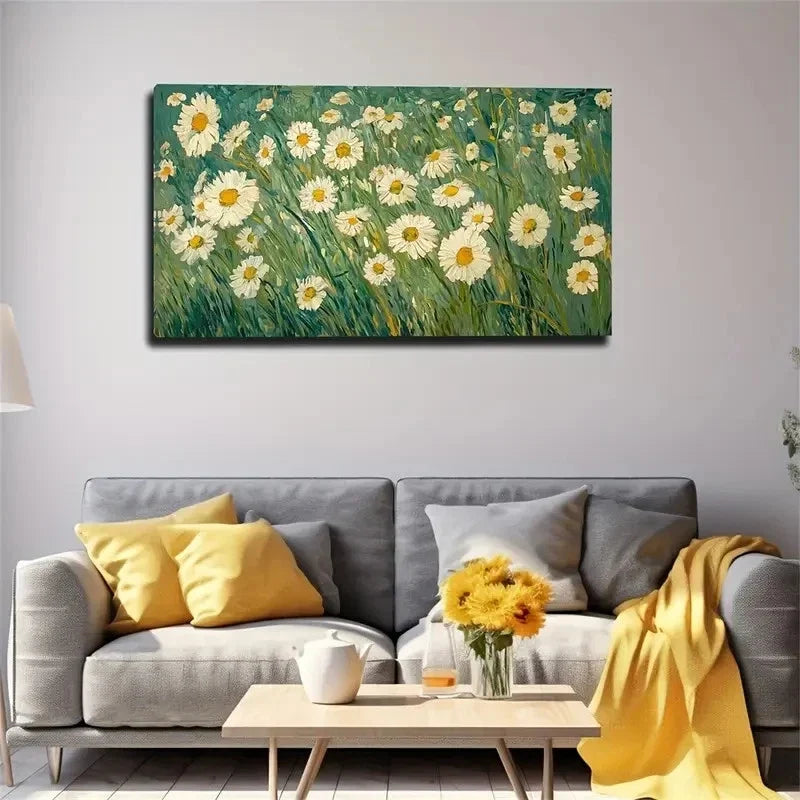 Chrysanthemum Charming Wild Wall Art Canvas Office Home Room Framed 120x60cm