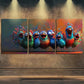 3pcs Colorful Feathered Birds in Playful Perfect Wall Art Set Canvas Framed 40x60cm - High Quality Print 100% Australian Made Wall Canvas Ready to Hang