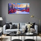 Snow Mountain Landscape Red Wall Art Canvas Office Home Room Framed 120x60cm