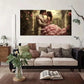 Romantic Wedding Kiss Wall Art Canvas Office Home Room Framed 80x45cm