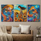 3pcs Vibrant Mother's Love Wall Art Set Canvas Framed 40x60cm - High Quality Print 100% Australian Made Wall Canvas Ready to Hang