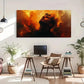 Fire & Smoke Emotion Modern Wall Art Canvas Office Home Room Framed 120x60cm