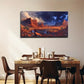Rainstorm Waterfall Mountain Wall Art Canvas Office Home Room Framed 120x60cm