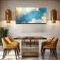 Modern Blue Golden Sky Design Wall Art Canvas Office Home Room Framed 120x60cm
