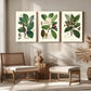 3pcs Plant Green Floral Leaf Painting Metal Print Ready to Hang Art