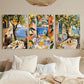 3pcs Retro Dolce Far Niente Painting Metal Print Ready to Hang Art
