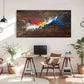 Multicolor Splatter Explosion Wall Art Canvas Office Home Room Framed 120x60cm