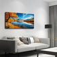 Vibrant Autumn Foliage & Snow Wall Art Canvas Office Home Room Framed 120x60cm