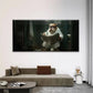 Bulldog Reading Newspaper Wall Art Canvas Office Home Room Framed 120x60cm
