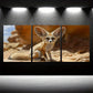 3pcs Desert Fox Blue Sky White Clouds Metal Print Ready to Hang Art