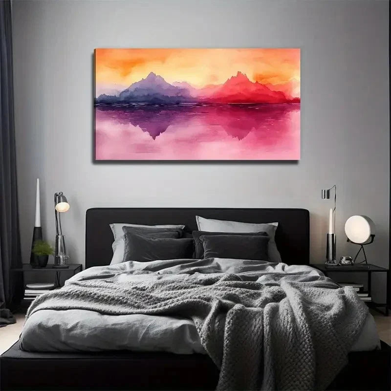 Color Mountain Perfect Wall Art Canvas Office Home Room Framed 120x60cm