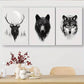 3pcs Wildlife Portrait Triptych Wall Art Set Canvas Framed 40x60cm - High Quality Print 100% Australian Made Wall Canvas Ready to Hang