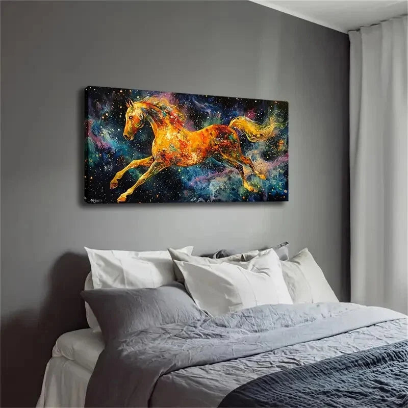 The Horse's Body Is Surrounded Wall Art Canvas Office Home Room Framed 120x60cm