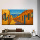 Colorful Desert Village Wall Art Canvas Office Home Room Framed 120x60cm