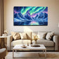 Vibrant Aurora Borealis Sky Wall Art Canvas Office Home Room Framed 120x60cm