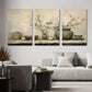 3pcs Modern Minimalist Still Green Ceramic Metal Print Ready to Hang Art