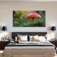 Vibrant Red White Natural Foral Wall Art Canvas Office Home Room Framed 120x60cm