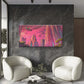 Retro Futuristic Cityscape Wall Art Canvas Office Home Room Framed 80x45cm