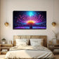 Vibrant Neon Flower Glowing Wall Art Canvas Office Home Room Framed 120x60cm