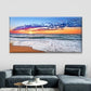 Ocean Waves & Sandy Shore Wall Art Canvas Office Home Room Framed 120x60cm
