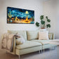 Serene Floral Creek Landscape Wall Art Canvas Office Home Room Framed 120x60cm