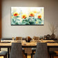 Vibrant Orange Yellow Flowers Wall Art Canvas Office Home Room Framed 120x60cm