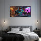 Abstract Style Orangutan Wall Art Canvas Office Home Room Framed 80x45cm