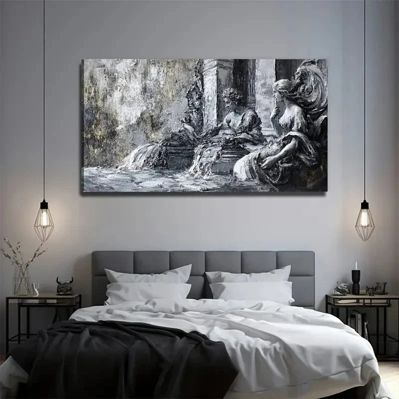 Italian Sculpture Suitable Wall Art Canvas Office Home Room Framed 120x60cm