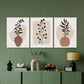 3pcs Beige & Brown Palette Botanical Metal Print Ready to Hang Art