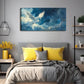 Majestic White Horse with Wings Wall Art Canvas Office Home Room Framed 120x60cm