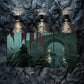 3pcs Medieval River Scene Artistic Metal Print Ready to Hang Art