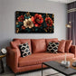 White Flowers with Green Leaves Wall Art Canvas Office Home Room Framed 120x60cm