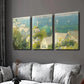3pcs Cottage by the Sea Ships in the Harbor Wall Art Set Canvas Framed 40x60cm - High Quality Print 100% Australian Made Wall Canvas Ready to Hang