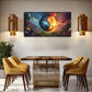 Yin Yang Symbolism Cosmic Wall Art Canvas Office Home Room Framed 120x60cm