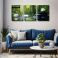 3pcs Serene Bamboo Forest with for Lotus Flowers Wall Art Set Canvas Framed 40x60cm - High Quality Print 100% Australian Made Wall Canvas Ready to Hang
