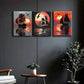 3pcs Sailboats Sunset Shine Moon Ocean Perfect Wall Art Set Canvas Framed 40x60cm - High Quality Print 100% Australian Made Wall Canvas Ready to Hang