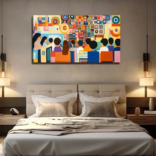 Vibrant Colorful Student Wall Art Canvas Office Home Room Framed 120x60cm