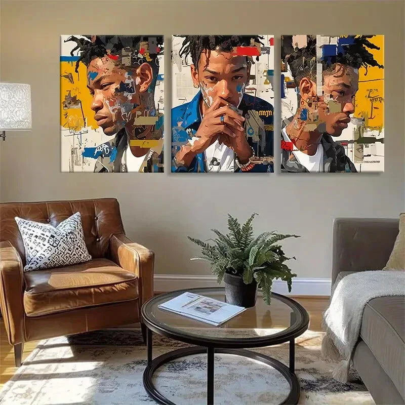 3pcs Abstract Urban Street Style Perfect Wall Art Set Canvas Framed 40x60cm - High Quality Print 100% Australian Made Wall Canvas Ready to Hang