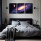 3pcs Romantic Purple charm Nebula Modern Wall Art Set Canvas Framed 40x60cm - High Quality Print 100% Australian Made Wall Canvas Ready to Hang