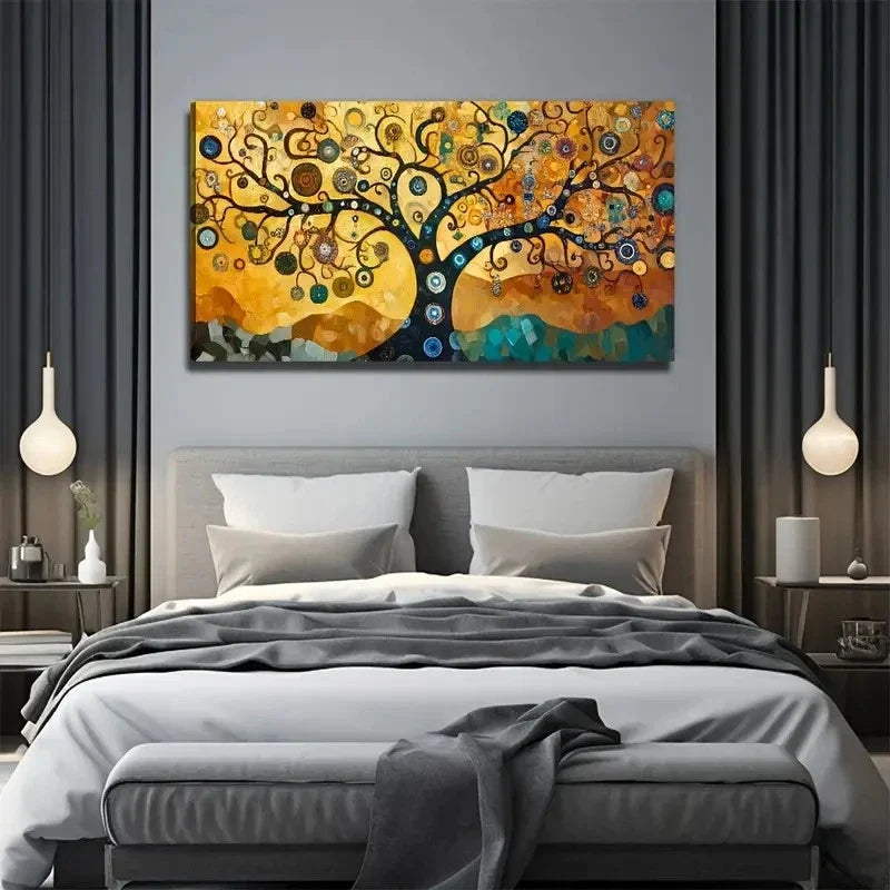 The Tree Of Life Perfect Wall Art Canvas Office Home Room Framed 80x45cm