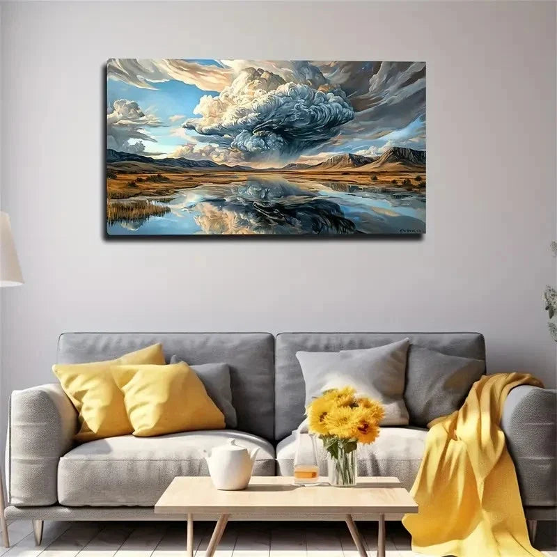 Magnificent Decorative Scary Wall Art Canvas Office Home Room Framed 120x60cm