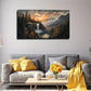 The Autumn Orange Forest Wall Art Canvas Office Home Room Framed 120x60cm