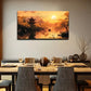 Vintage Pagoda Lake Pastoral Wall Art Canvas Office Home Room Framed 120x60cm