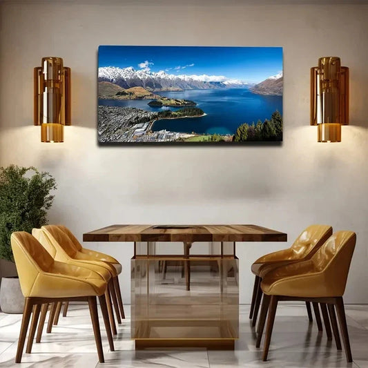Mountain Landscape Wall Art Canvas Office Home Room Framed 120x60cm