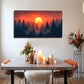 Vibrant Orange And Red Hues Wall Art canvas office home room framed 120x60cm