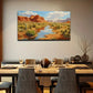 Gobi Desert Cactus River Wall Art Canvas Office Home Room Framed 120x60cm