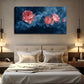 Minimalist Abstract Blue Smoke Wall Art Canvas Office Home Room Framed 120x60cm
