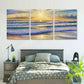 3pcs Modern Sunset Beach  Wall Art Set Canvas Framed 40x60cm - High Quality Print 100% Australian Made Wall Canvas Ready to Hang