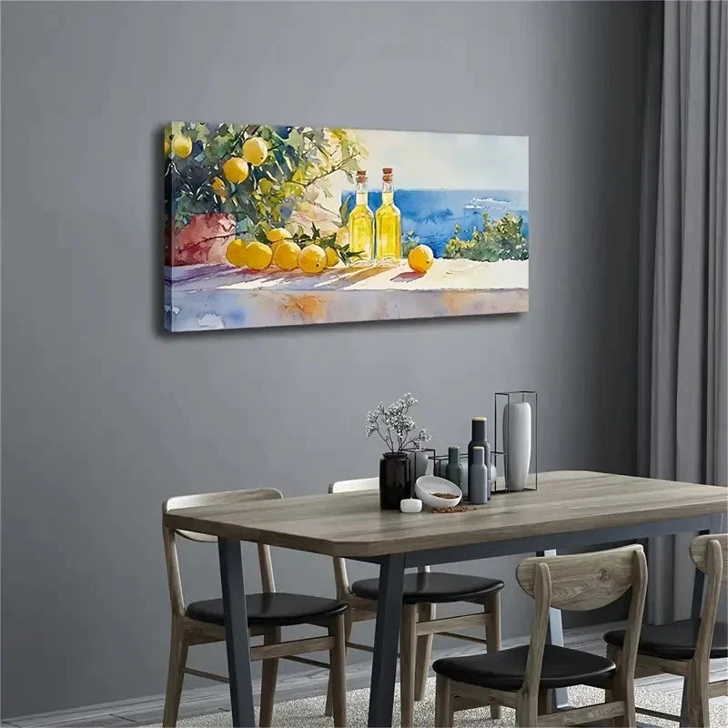The Balcony Under The Blue Sky Wall Art Canvas Office Home Room Framed 120x60cm
